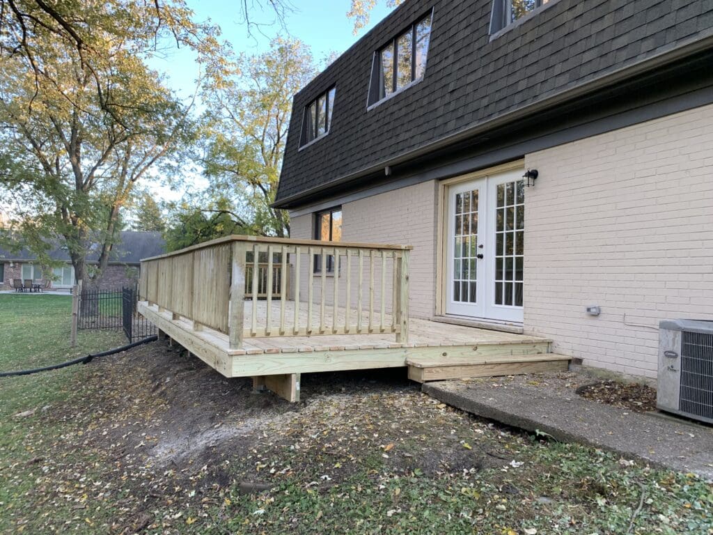 Wooden Deck in the backyard