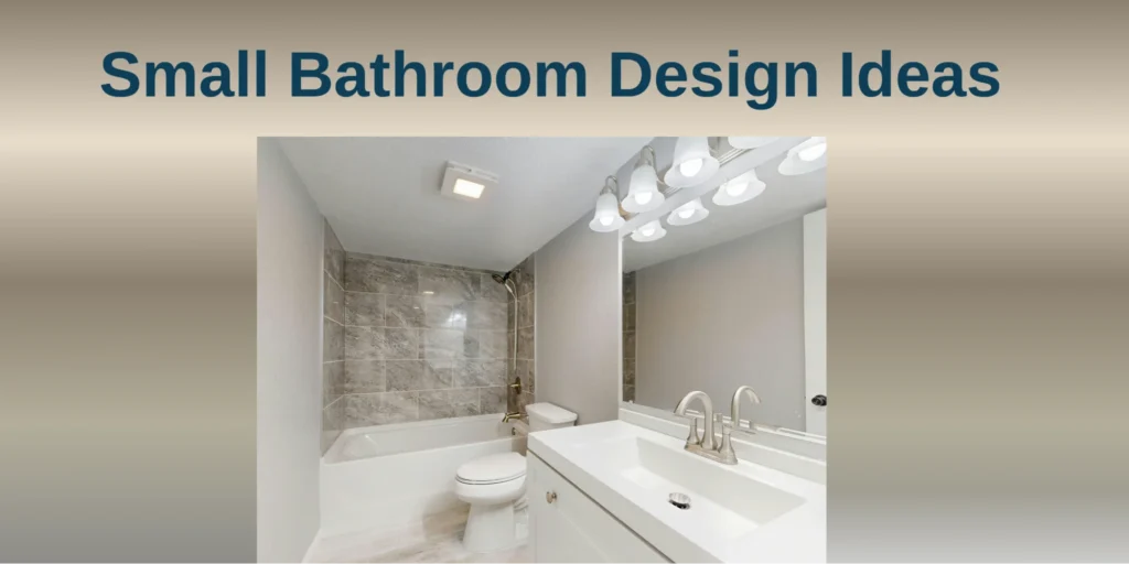 Contemporary small bathroom design ideas showcase a space-efficient layout with a bathtub, a wide mirror, and overhead lighting for a spacious feel