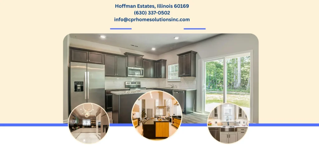 Modern kitchen remodeling showcase by CPR Home Solutions in Hoffman Estates, Illinois, highlighting where to start when remodeling a kitchen with custom cabinets, layout upgrades, and expert renovation planning