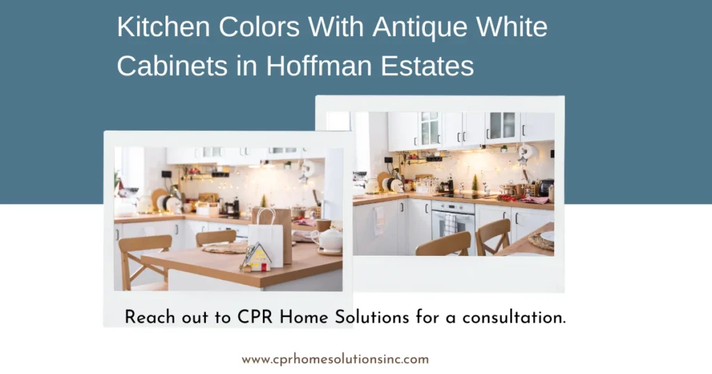 Guidance on interior design featuring kitchens designed with antique white cabinets complemented by light neutral color palettes and wooden furniture, highlighting the kitchen colors with antique white cabinets that will create a bright and pleasant atmosphere.